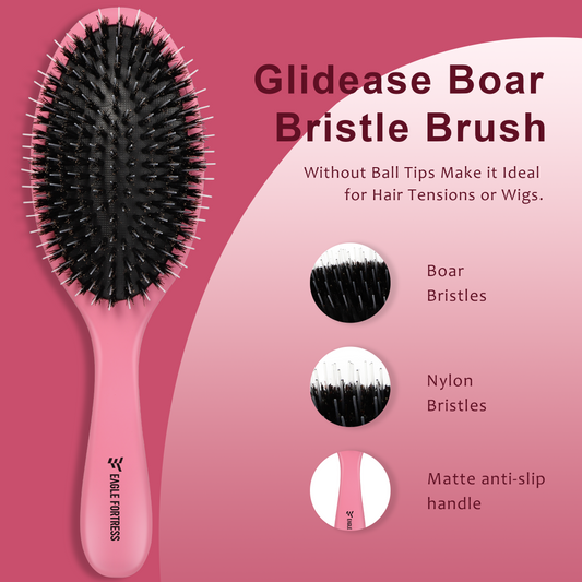 Boar bristle comb Rose