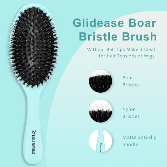 Boar bristle comb Turquoise