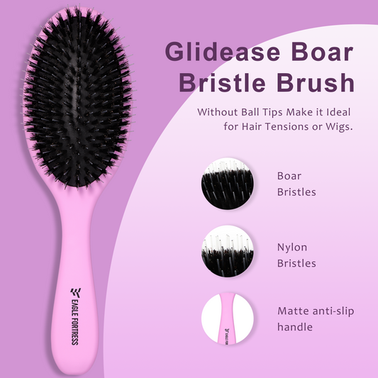 Boar bristle comb Purple