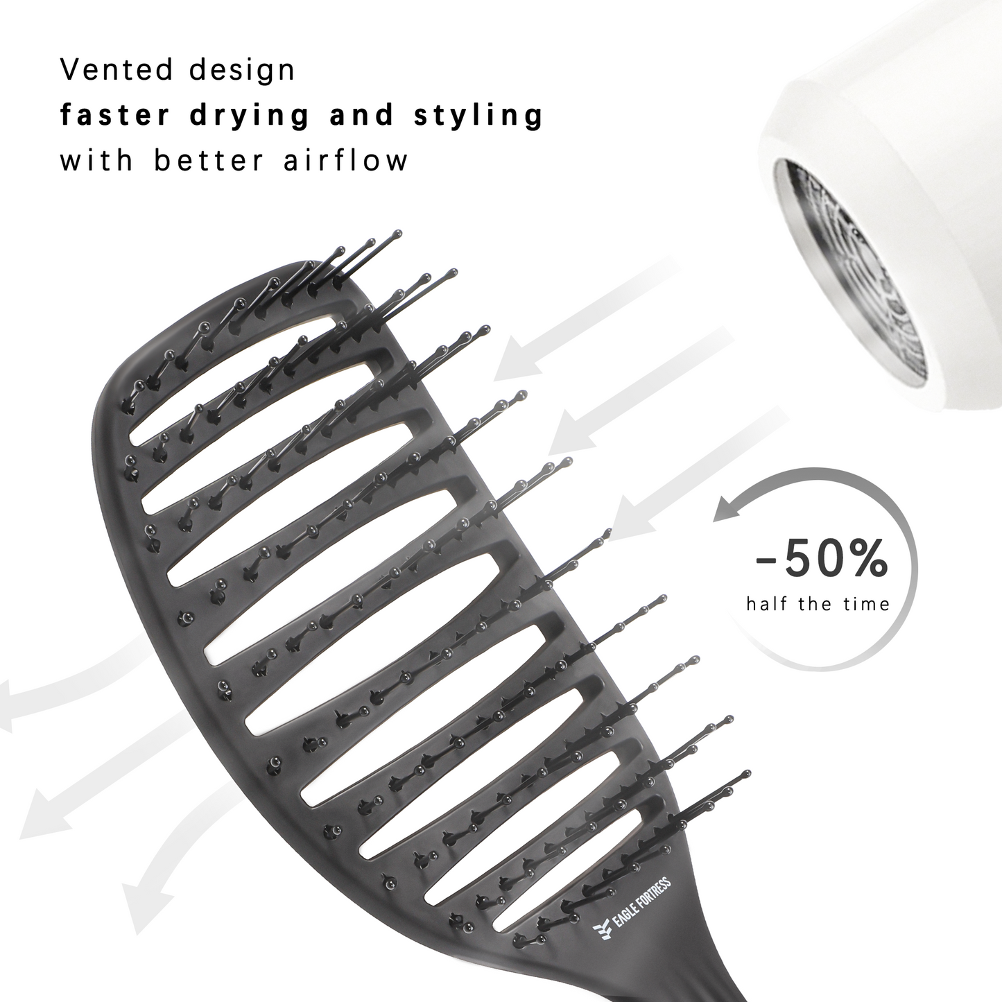 Anti-static exhaust hair comb