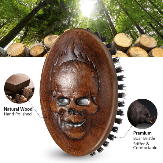 Skull-Design Beard Brush