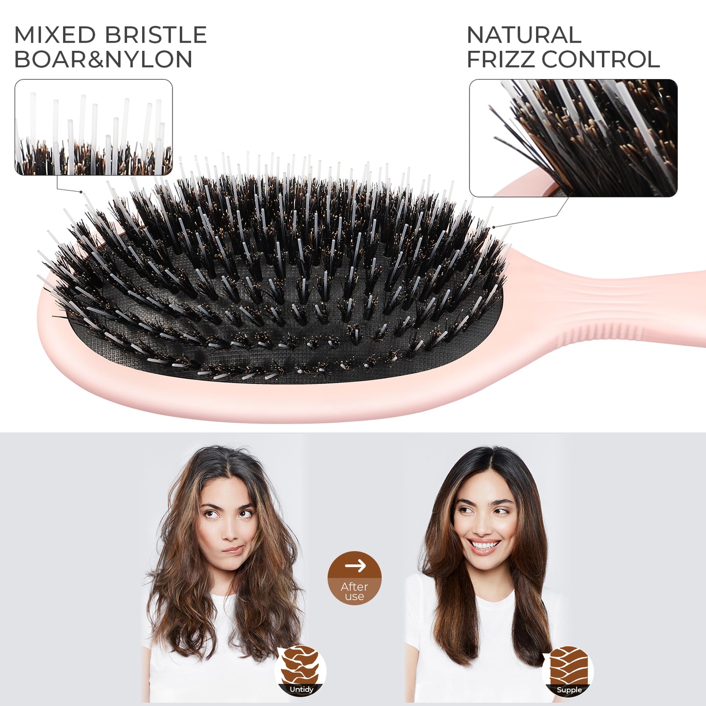 Bristle Detangling Brush Pink
