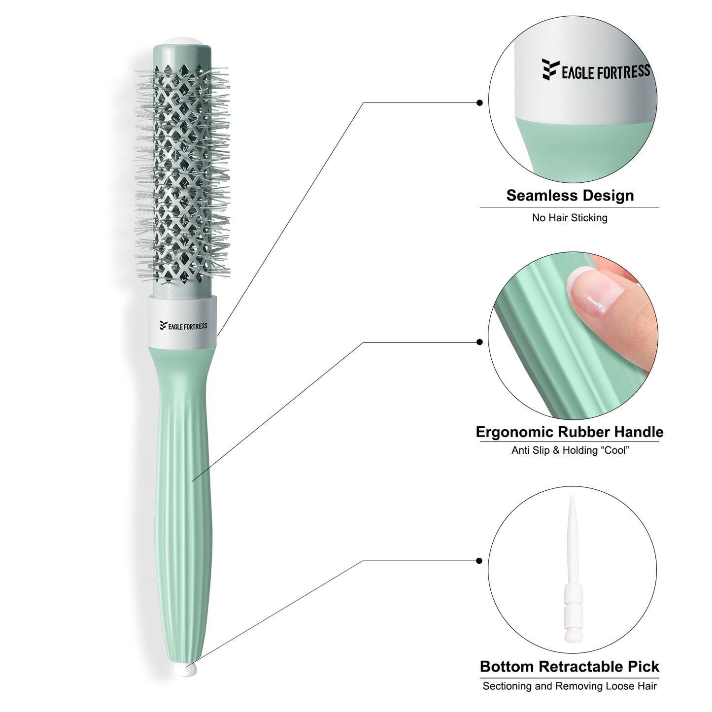 Round Brush 0.98'' Green