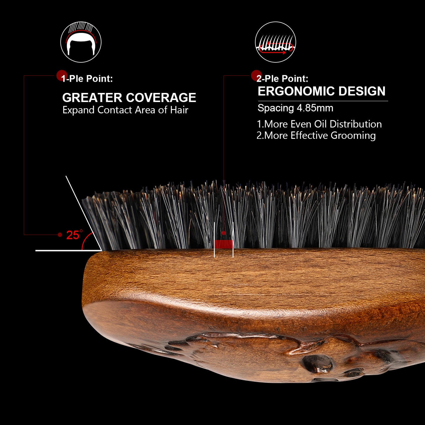 Devil’s Head Boar Bristle Beard Brush