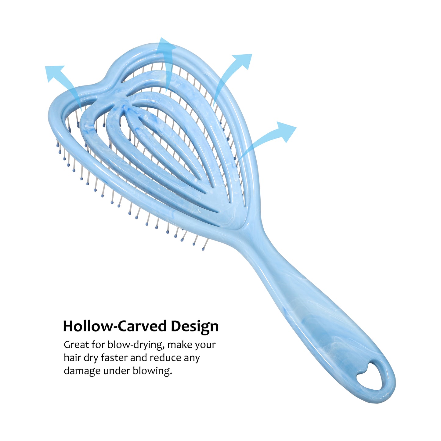 Heart Vent Brush blue