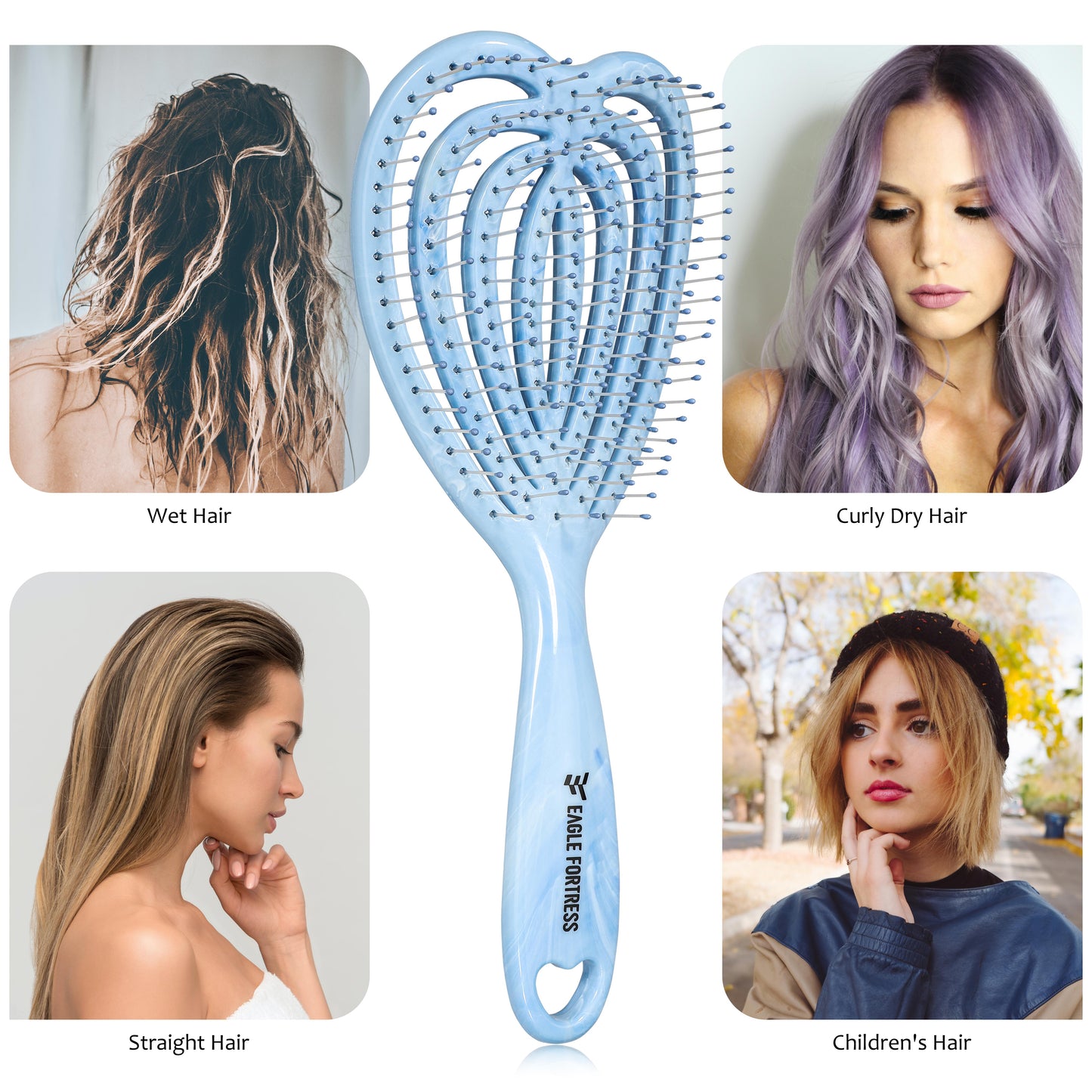 Heart Vent Brush blue