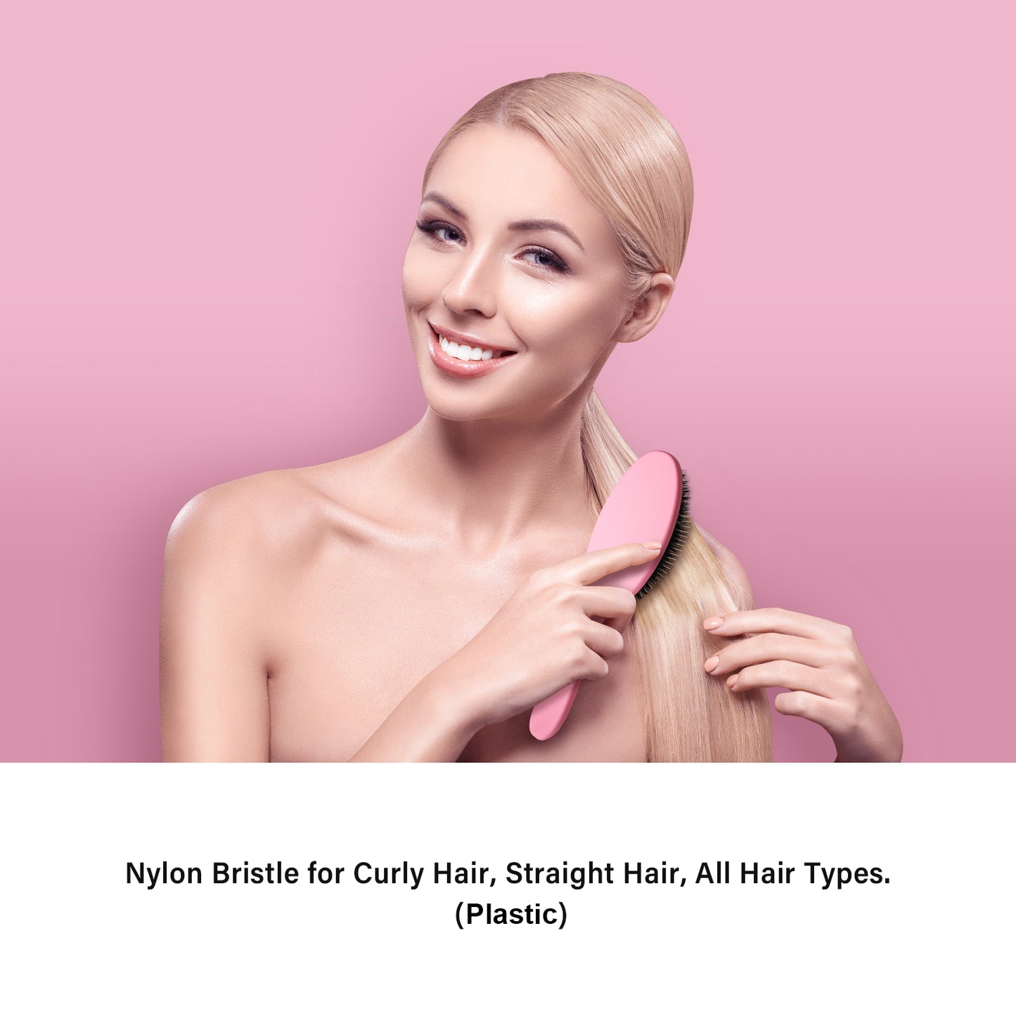 Boar bristle comb Rose