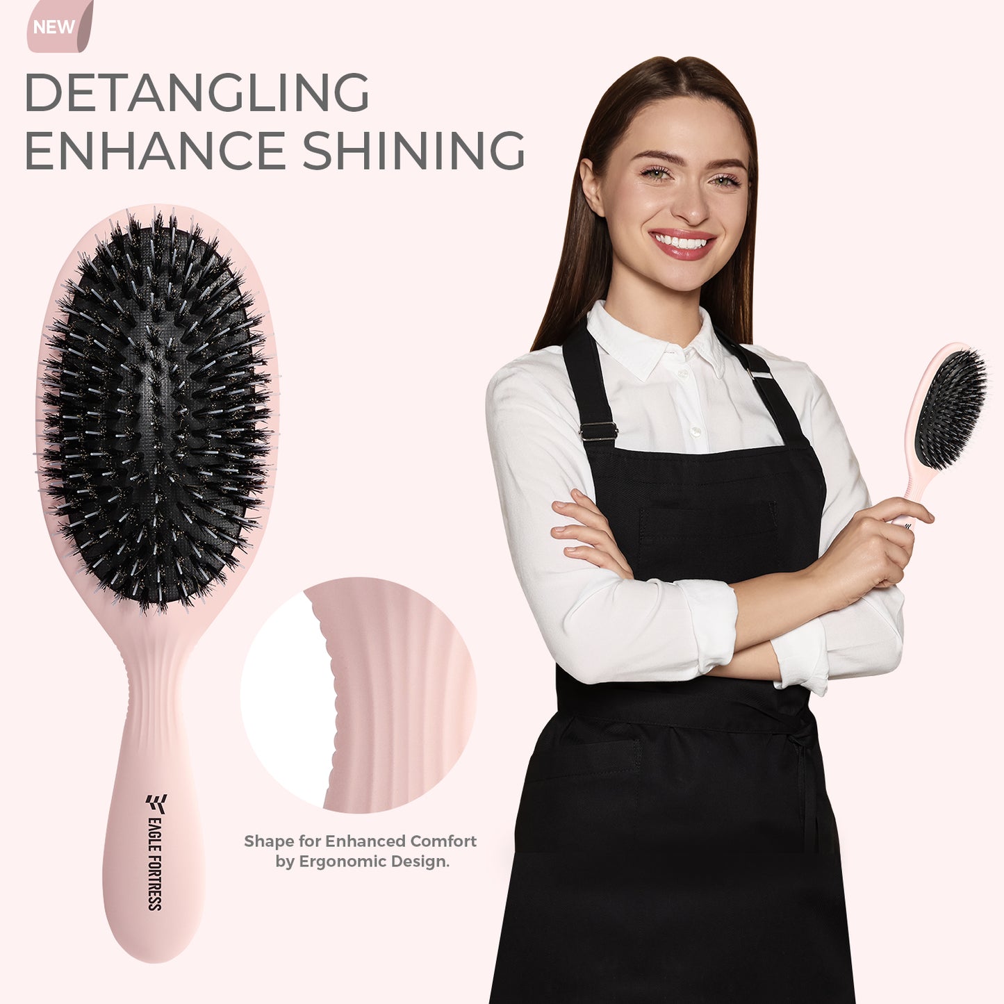 Bristle Detangling Brush Pink
