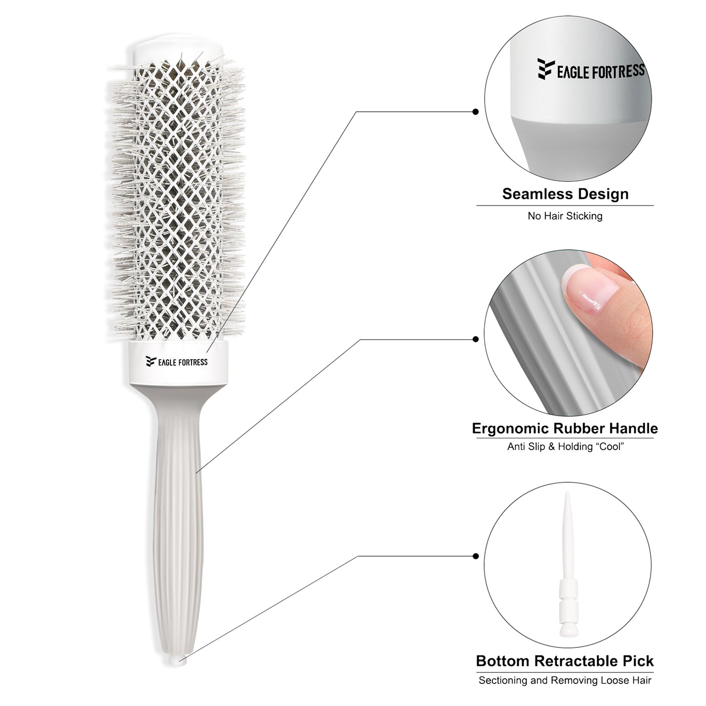 Round Brush 1.7'' – Grey XL