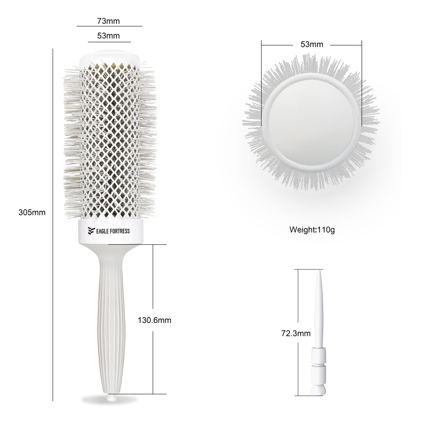 Round Brush 2.1'' Grey XL
