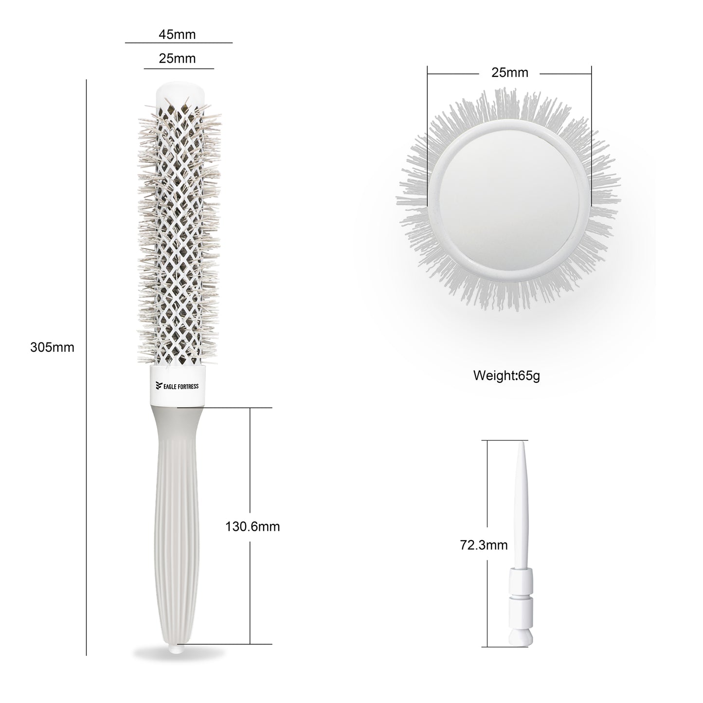 Round Brush 0.98'' Grey XL