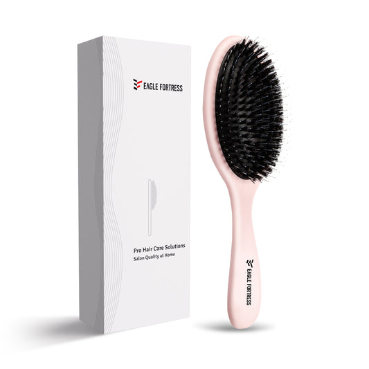 Boar bristle comb pink