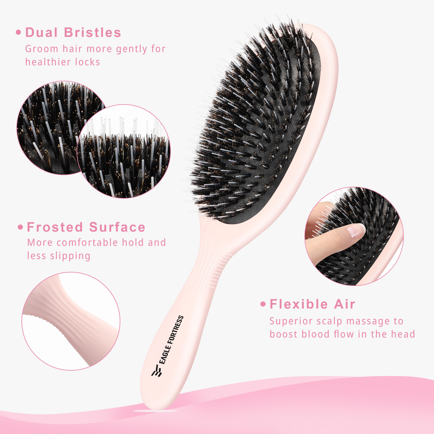 Bristle Detangling Brush Pink