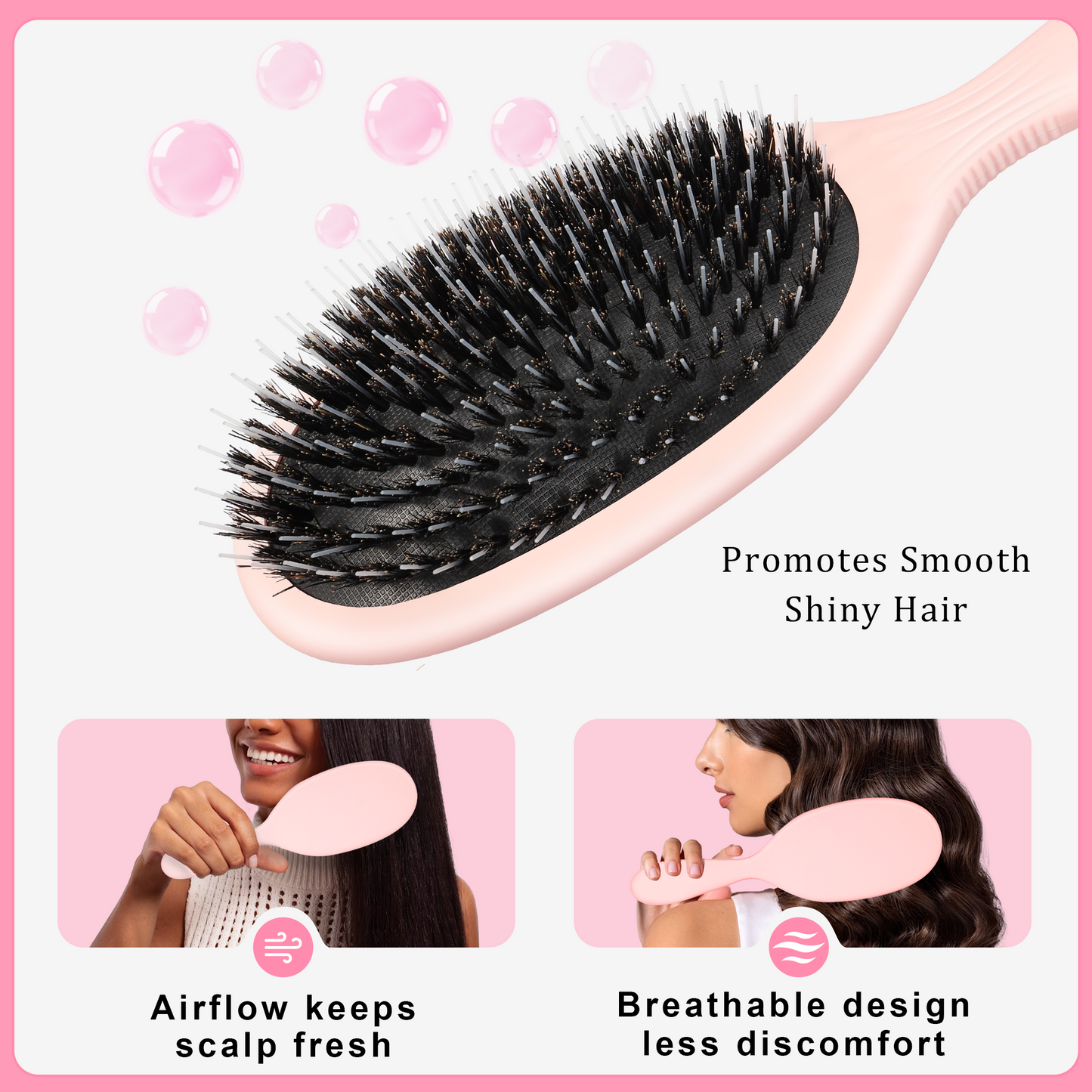 Bristle Detangling Brush Pink