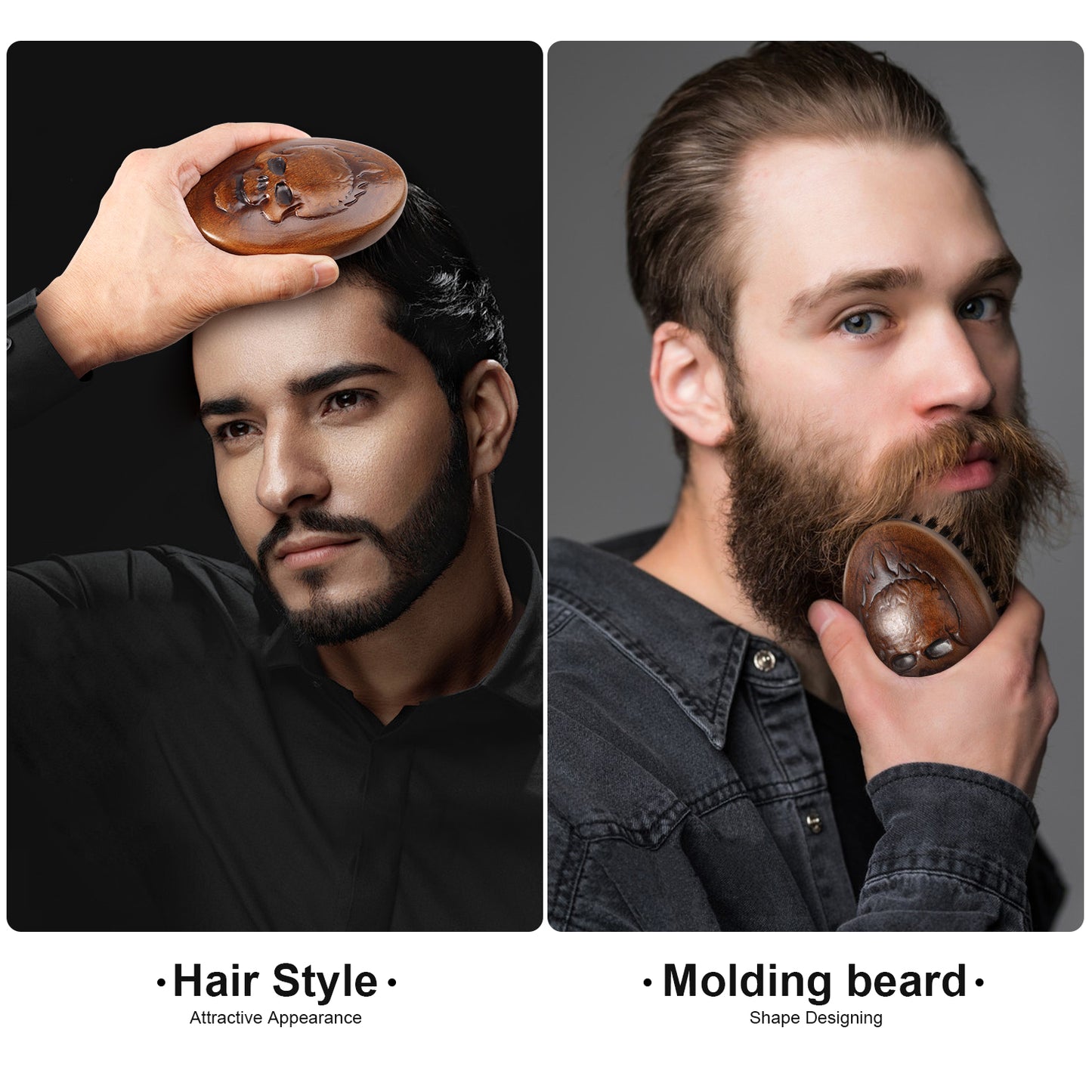 Skull-Design Beard Brush