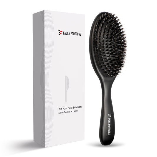 Boar bristle comb black