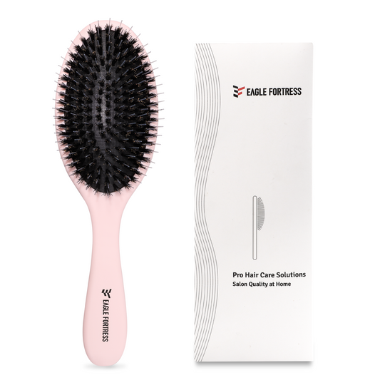 Boar bristle comb pink