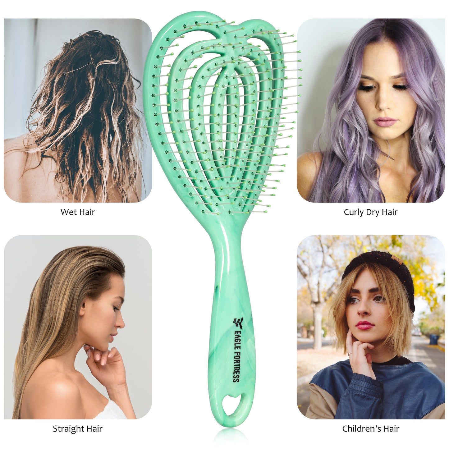 Heart Vent Brush green