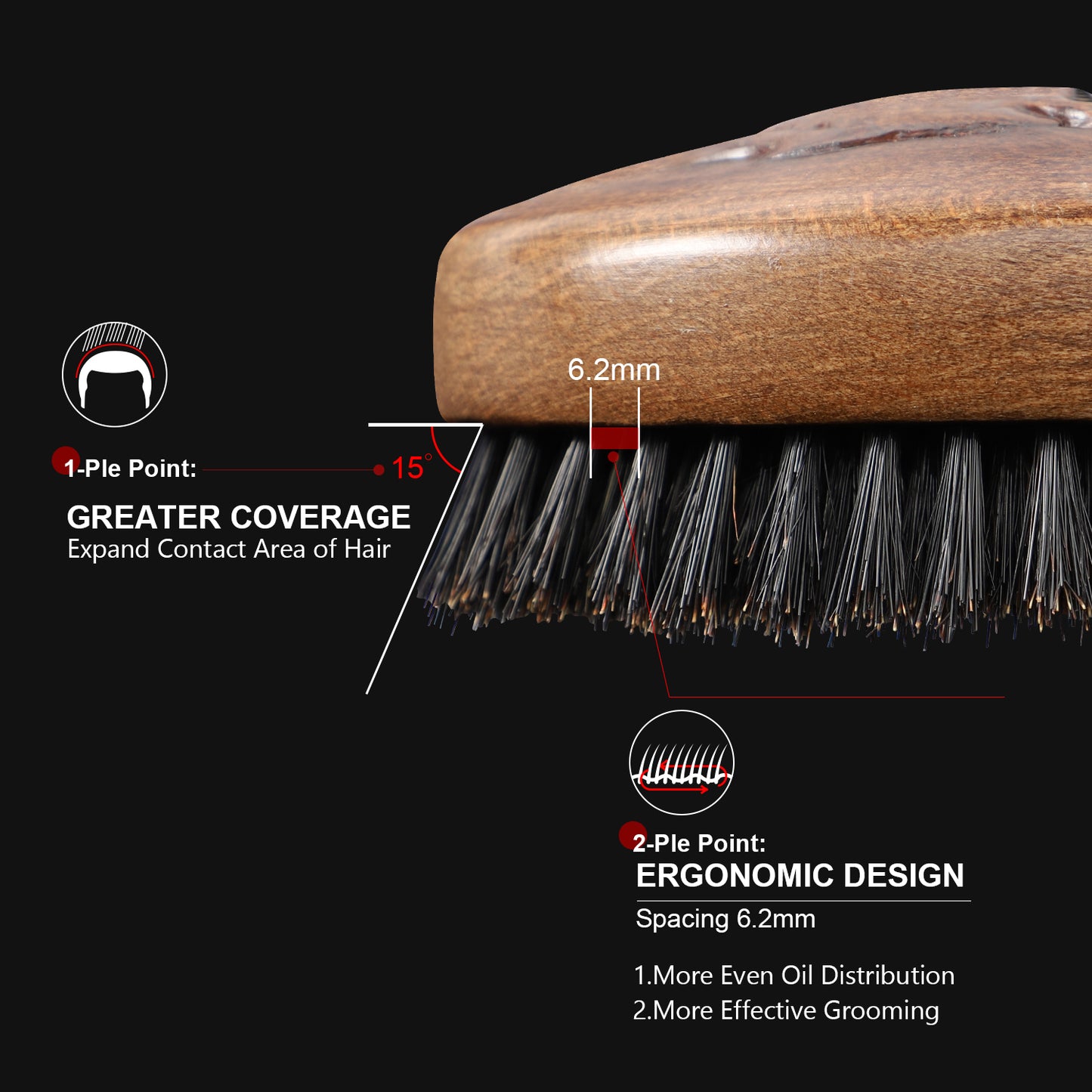 Skull-Design Beard Brush