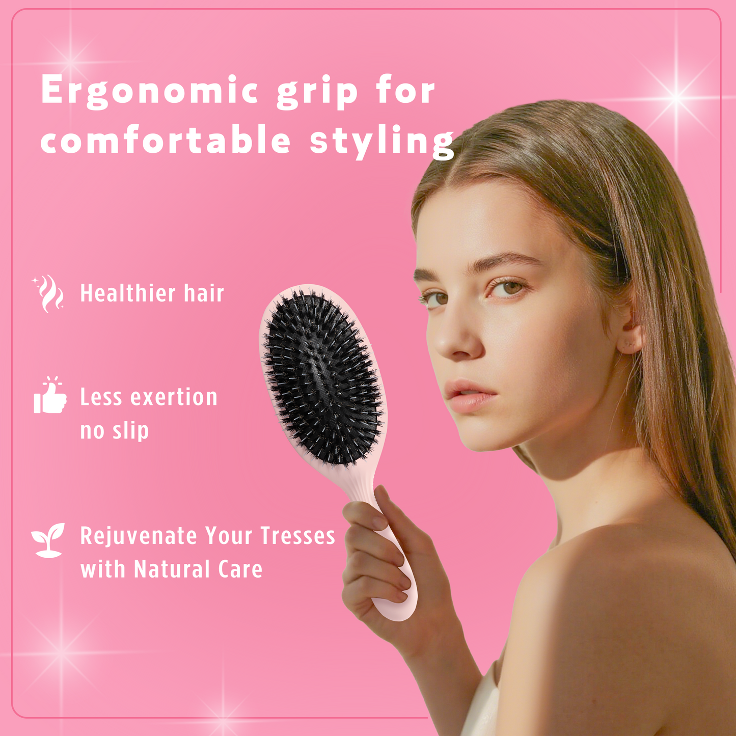 Bristle Detangling Brush Pink