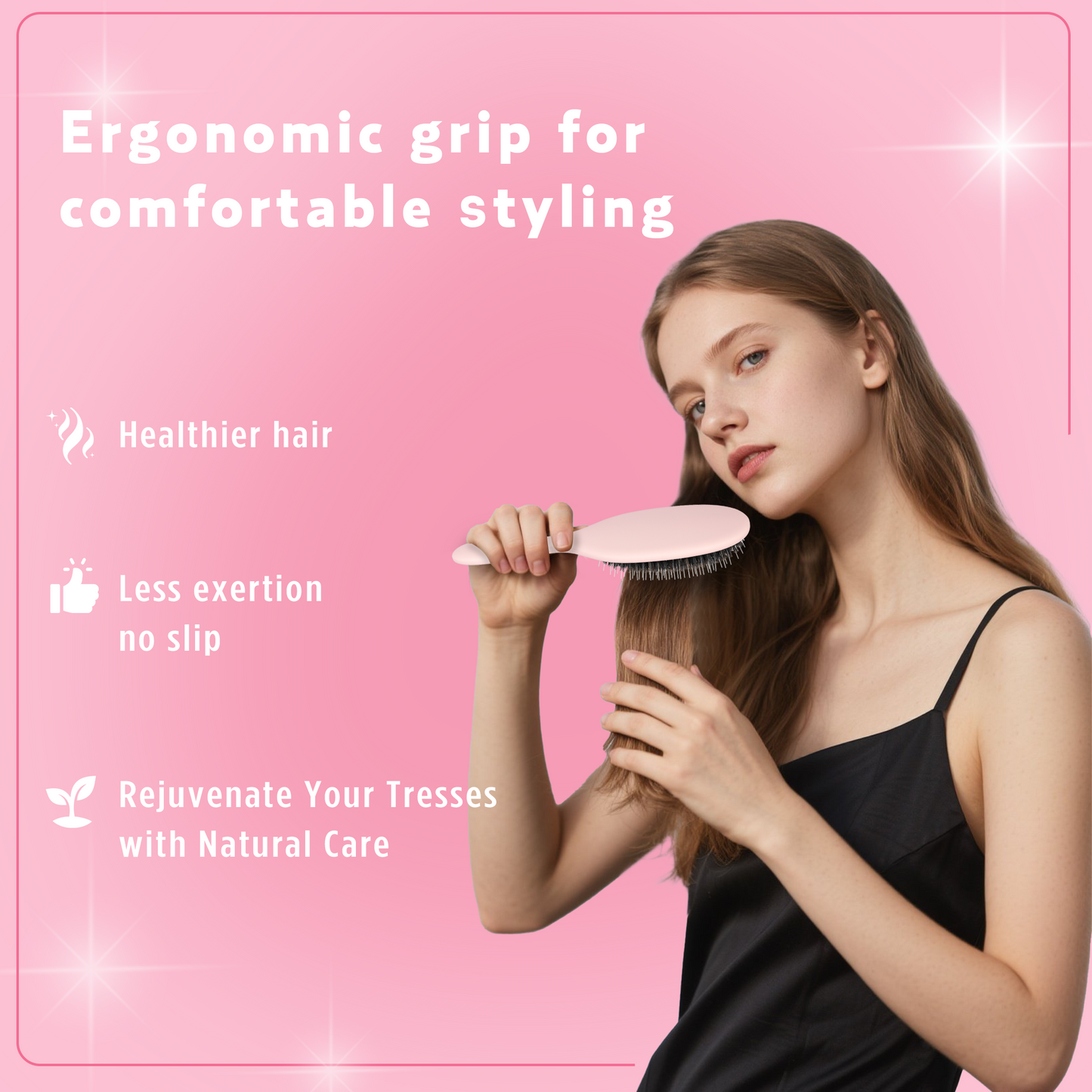 Bristle Detangling Brush Pink