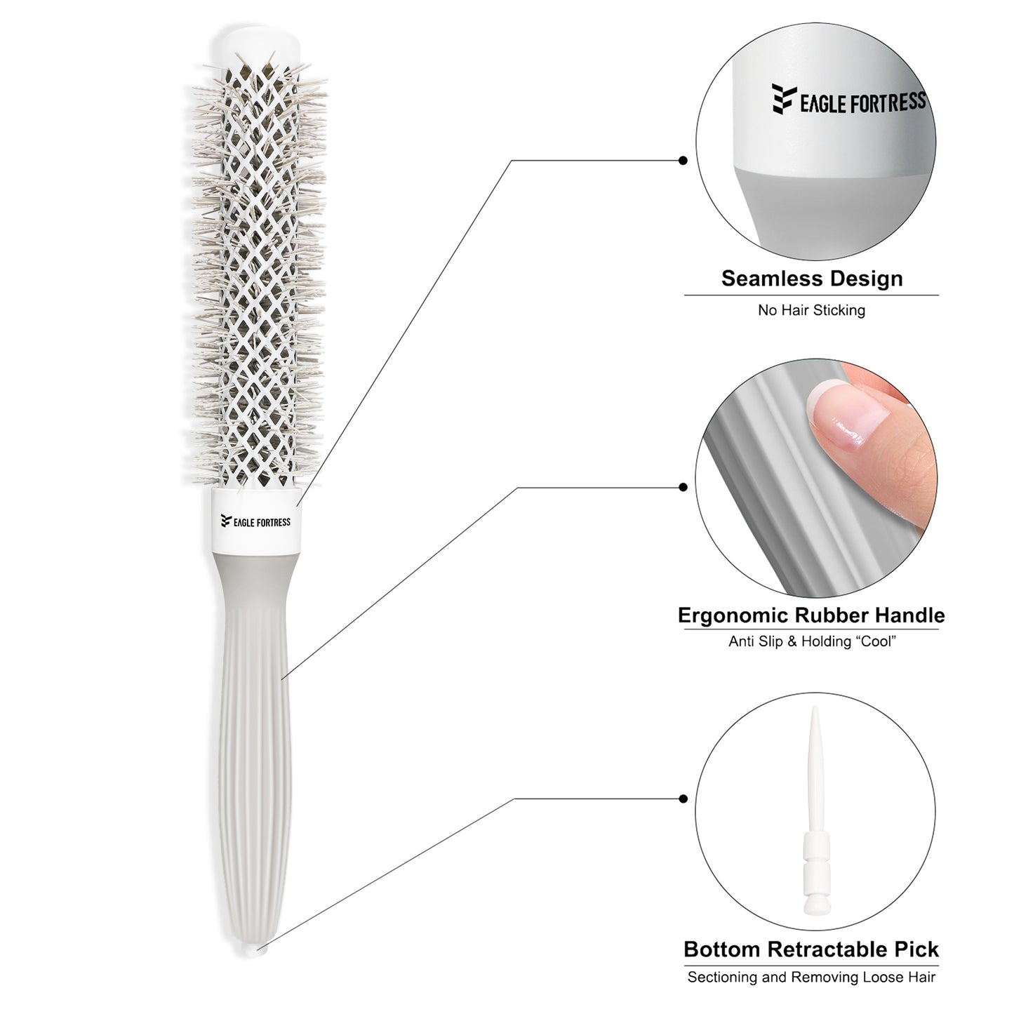 Round Brush 0.98'' Grey  XL